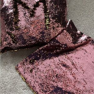 Sequin Pillow Covers (2) - one new, one gently used